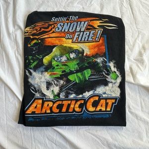 Vintage Short Sleeve T-Shirt - Black 'Arctic Cat' Graphic